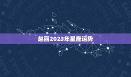 赵丽2023年星座运势