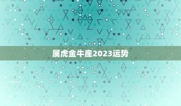 属虎金牛座2023运势(未来三年财运大好)
