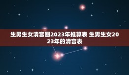 生男生女清宫图2023年推算表 生男生女2023年的清宫表