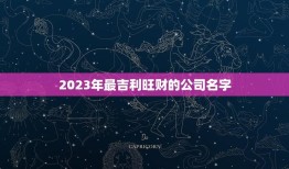 2023年最吉利旺财的公司名字(介绍未来财富)
