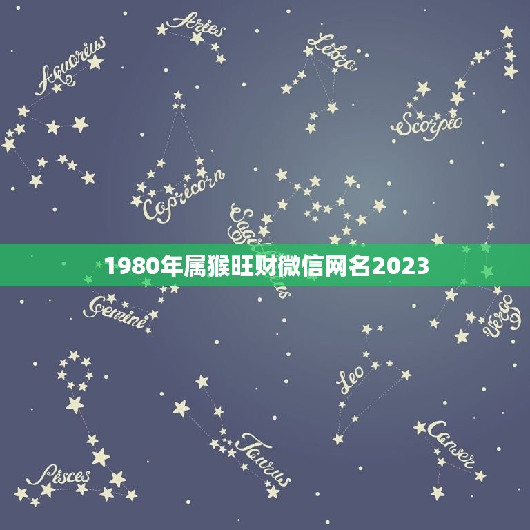 1980年属猴旺财微信网名2023，1980年属猴2023年运势