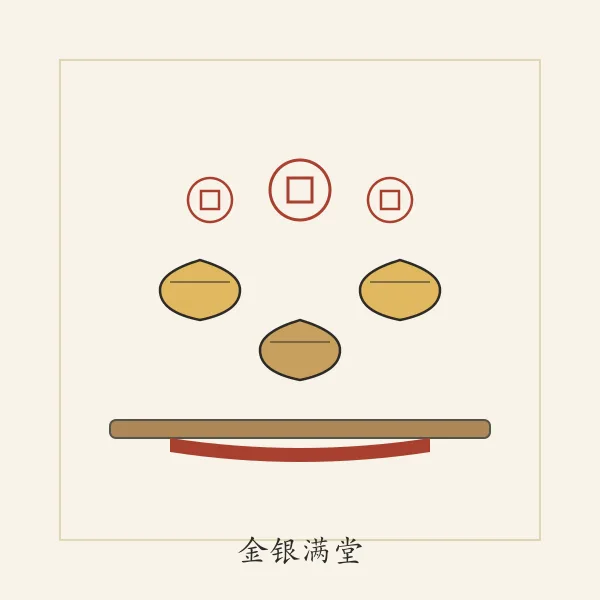 金元宝与铜钱堆