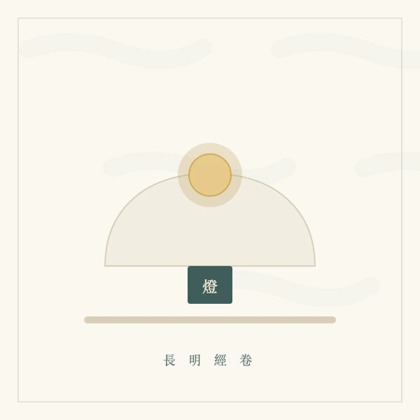 佛前长明灯与经卷