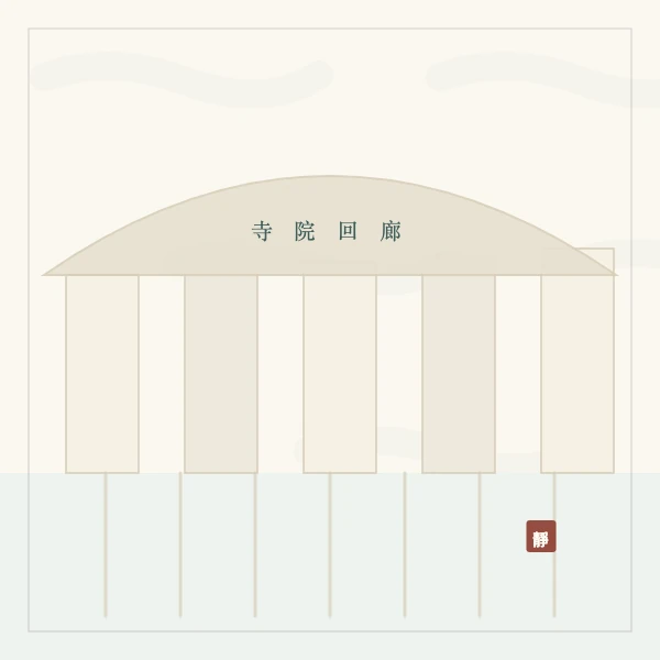 寺院回廊与石阶