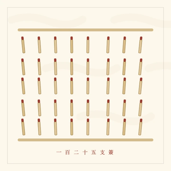 一百二十五支竹签签架