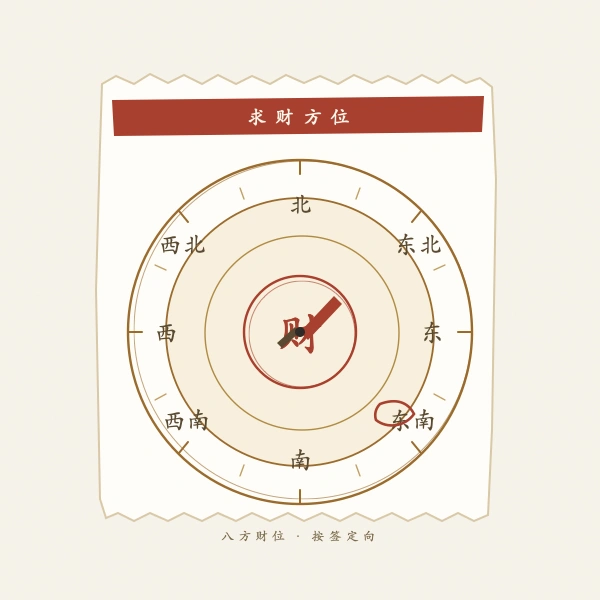 求财方位罗盘