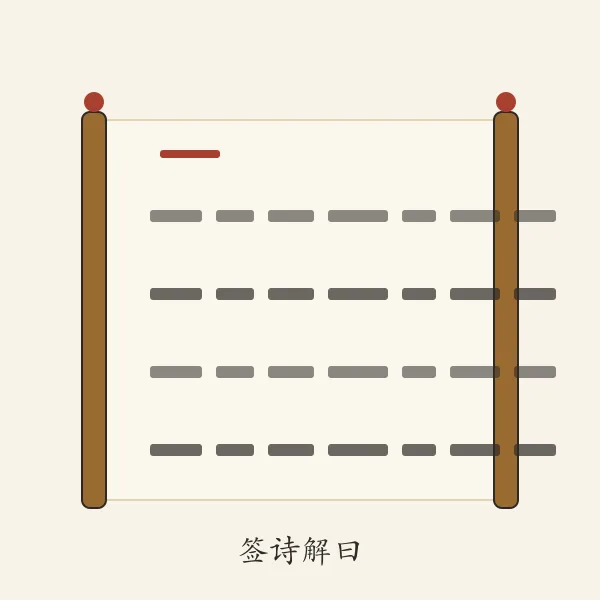 一签一卦签文解读意境