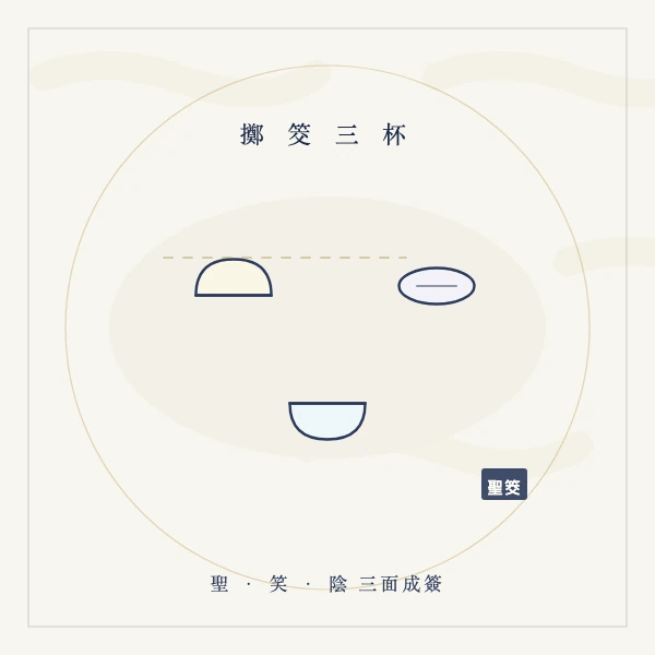 竹制筊杯一对掷筊问卜