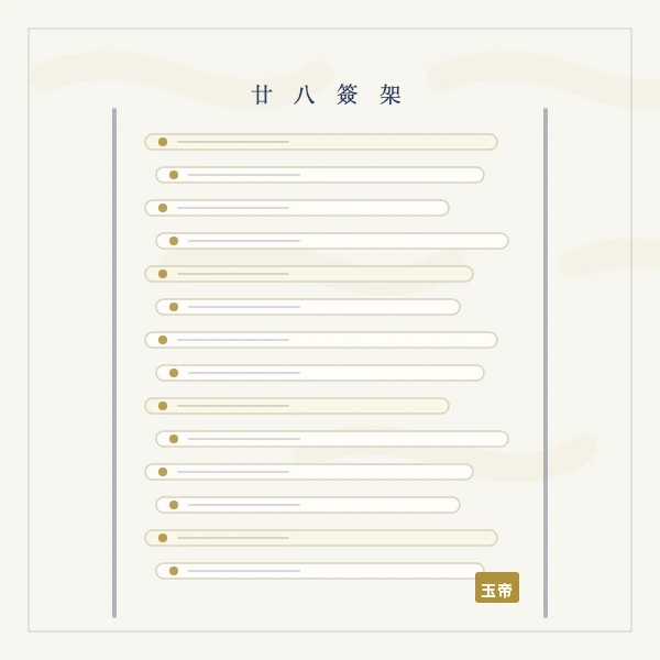 二十八签签架与签诗牌