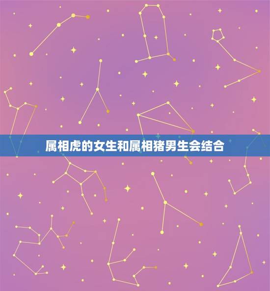 属相虎的女生和属相猪男生会结合，属虎的女生跟属猪的男生能结婚吗？