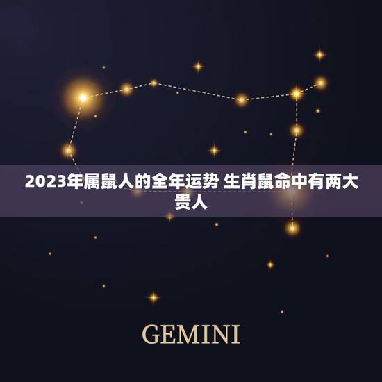 2023年属鼠人的全年运势 生肖鼠命中有两大贵人