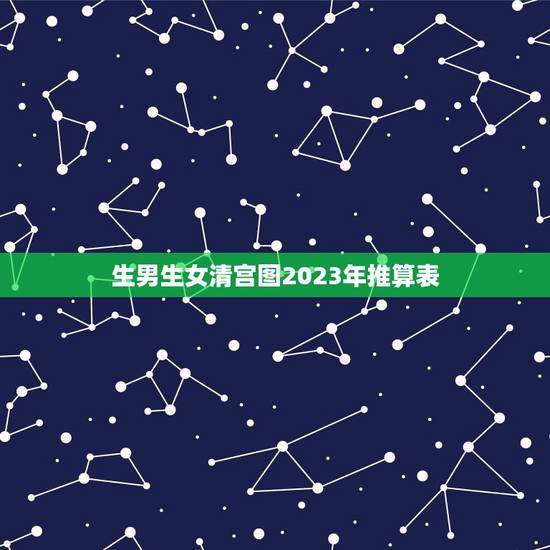 生男生女清宫图2023年推算表 2023虎年最旺男孩名字