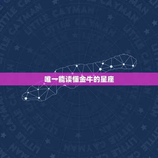 唯一能读懂金牛的星座 唯一能读懂金牛的星座