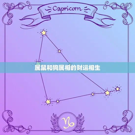 属鼠和狗属相的财运相生