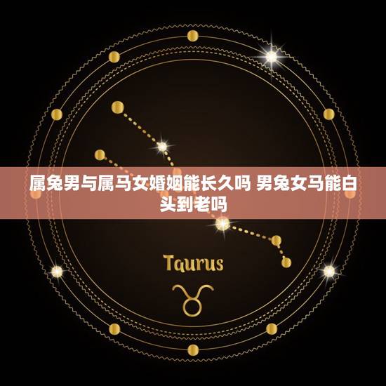 属兔男与属马女婚姻能长久吗 男兔女马能白头到老吗 属兔男与属马女婚姻能长久吗 男兔女马能白头到老吗