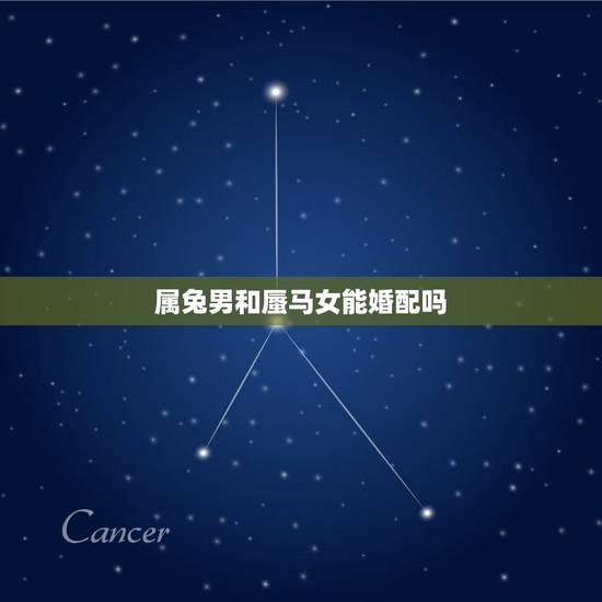属兔男和蜃马女能婚配吗，属兔男和属马女在一起可以吗？