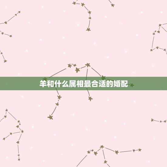 羊和什么属相最合适的婚配，属羊与属马人婚配合适吗