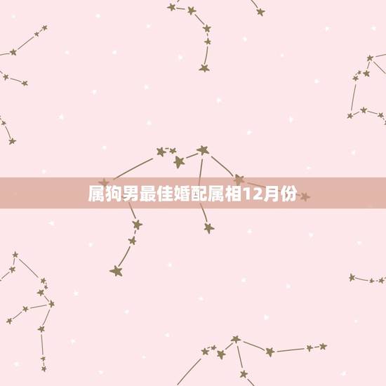 属狗男最佳婚配属相12月份，属狗的最佳配偶属相