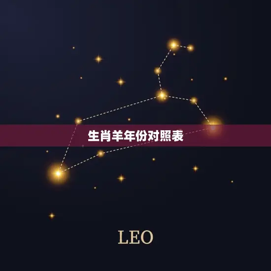 生肖羊年份对照表