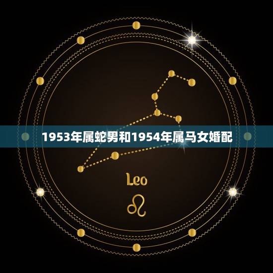 1953年属蛇男和1954年属马女婚配，属马的女和属蛇的男婚配可以吗？