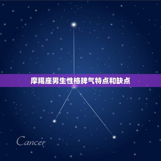 摩羯座男生性格脾气特点和缺点，摩羯座什么血型最聪明