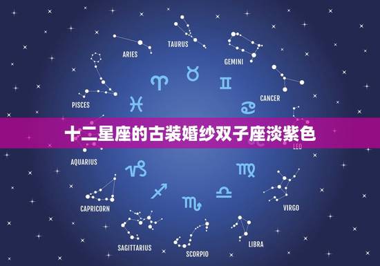 十二星座的古装婚纱双子座淡紫色，双鱼座婚纱照