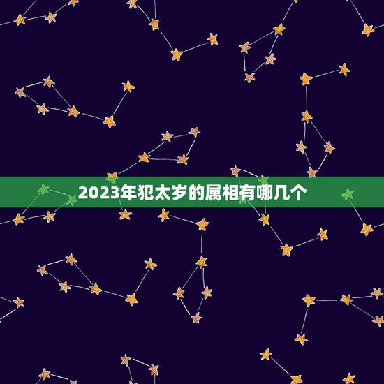 2023年犯太岁的属相有哪几个，2023犯太岁生肖属相