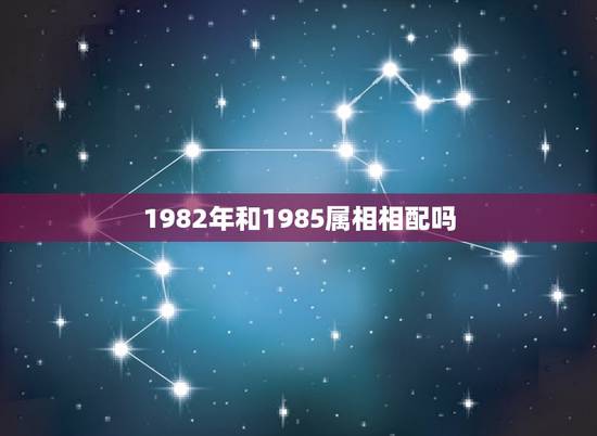 1982年和1985属相相配吗，请问男属相狗阳历1982年12月23日