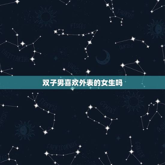 双子男喜欢外表的女生吗，双子男最吃哪一套