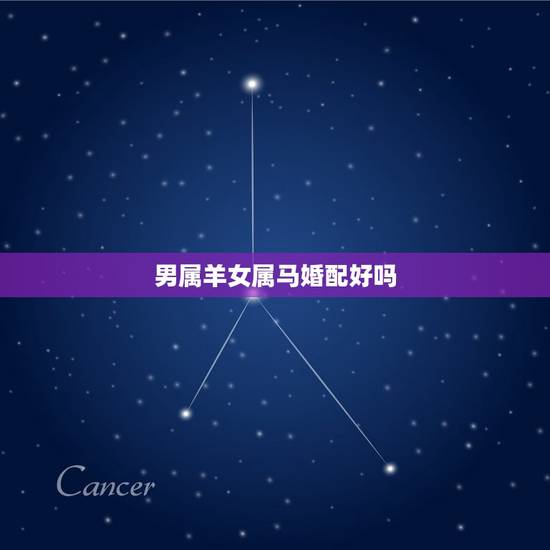 男属羊女属马婚配好吗，属马的和属羊的配吗？女属马和男属羊配吗？