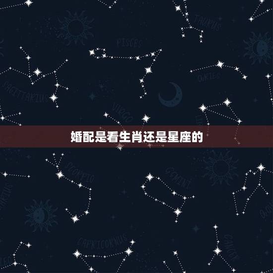 婚配是看生肖还是星座的，婚配看生肖还是五行