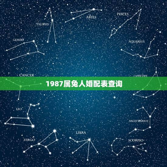 1987属兔人婚配表查询，87年属兔生肖配对