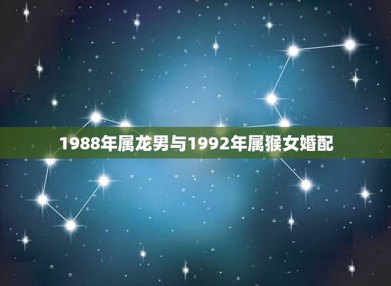1988年属龙男与1992年属猴女婚配，属鸡的和属狗的配吗？女属鸡和男