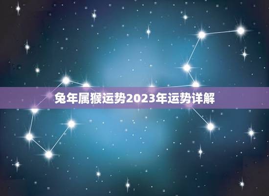 兔年属猴运势2023年运势详解(猴儿们2023年你们的运势如何)