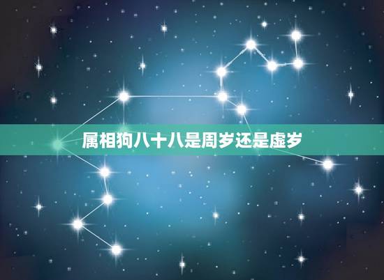 属相狗八十八是周岁还是虚岁，属狗的今年几岁