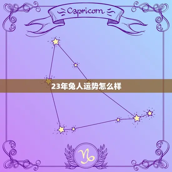 23年兔人运势怎么样