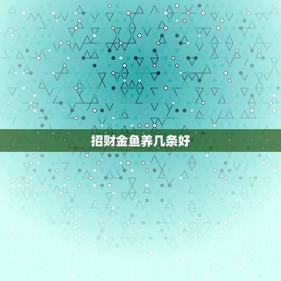 招财金鱼养几条好，家里养几条鱼最旺财