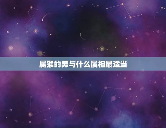 属猴的男与什么属相最适当，属猴的男士婚配什么属相最好