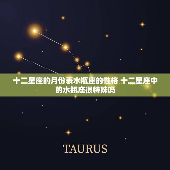 十二星座的月份表水瓶座的性格 十二星座中的水瓶座很特殊吗
