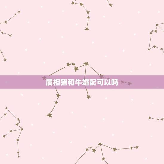 属相猪和牛婚配可以吗,属牛和属猪相配吗 属相猪和牛婚配可以吗,属牛和属猪相配吗