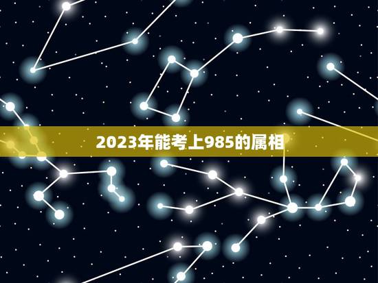 2023年能考上985的属相，2023年高考有多少人考得大学？