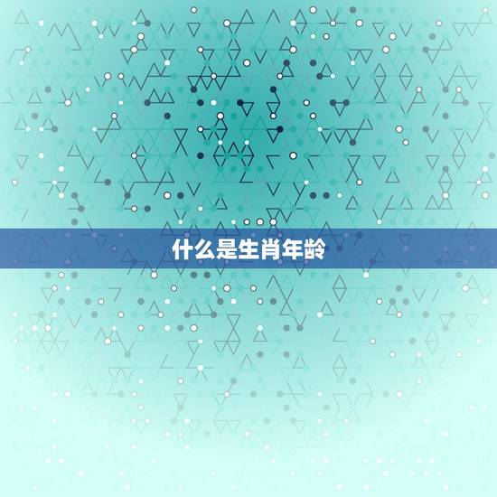 什么是生肖年龄