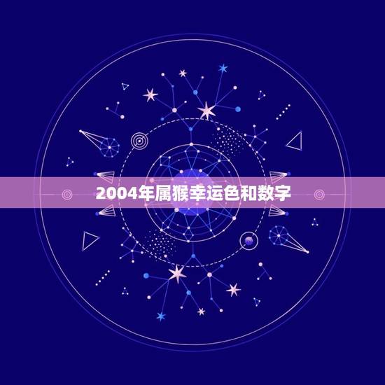 2004年属猴幸运色和数字(介绍幸运指南)