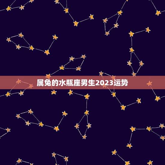 属兔的水瓶座男生2023运势