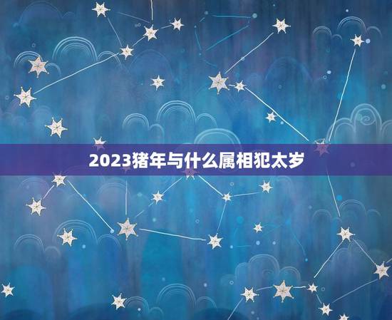 2023猪年与什么属相犯太岁，2019年是什么属相