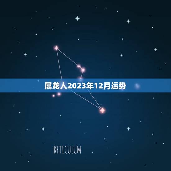 属龙人2023年12月运势