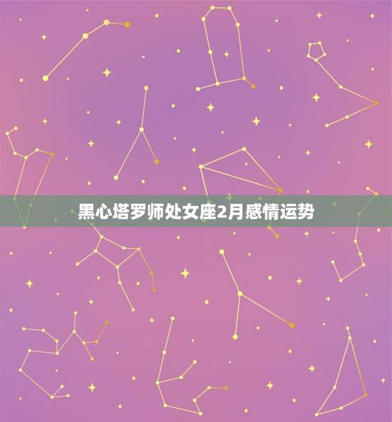黑心塔罗师处女座2月感情运势