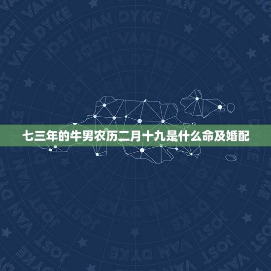 七三年的牛男农历二月十九是什么命及婚配，我一九七三年农历二月十九什么星