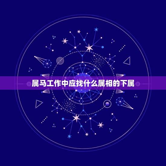 属马工作中应找什么属相的下属，属马的和什么属相易合作工作