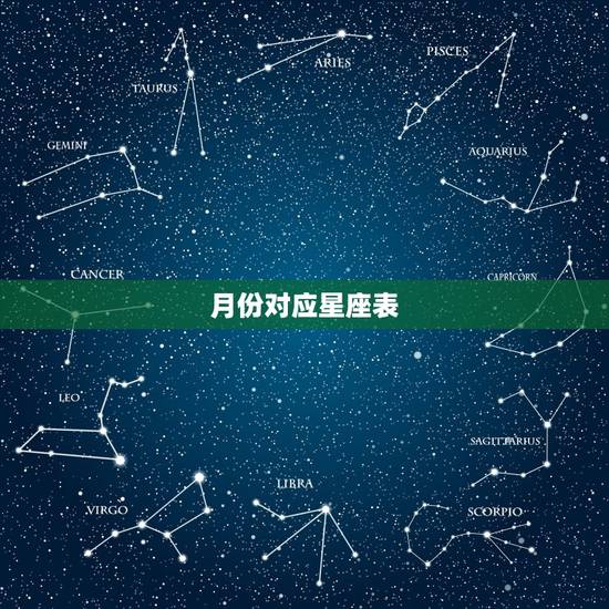 月份对应星座表，月份和星座一览表